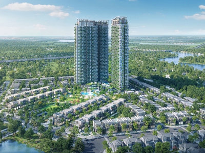 Căn hộ 2pn eco retreat ecopark long an giá gốc cđt 4,3 tỷ  gồm vat kpbt , view biệt thự đảo 2