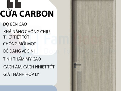 Cửa gỗ carbon melamine 1