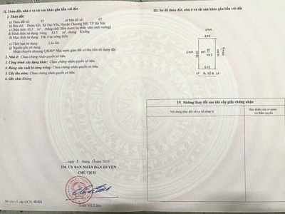 Chính chủ bán lô đất fo 43,5m tại đại yên-chương mỹ-hà nội 2