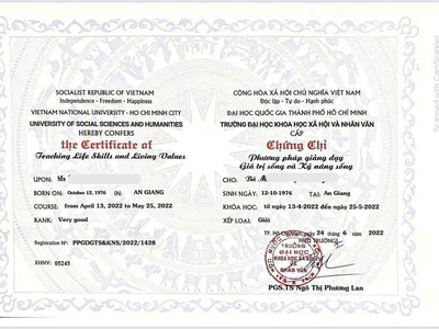 Khoá Học Chứng Chỉ Giáo Viên Kỹ Năng Sống 1