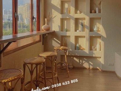 Ghế quầy bar cao mây tự nhiên 2