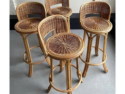 Ghế quầy bar cao mây tự nhiên 4