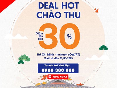 Vi vu Hàn Quốc mùa thu cùng Asiana Airlines giảm đến 30 0