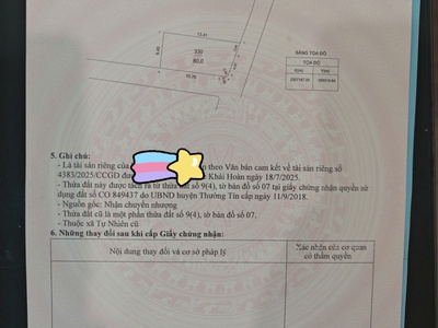 Bán siêu phẩm lô góc trục chính xã tự nhiên - thường tín giá nhỉnh 3 tỷ dt: 80m2 0