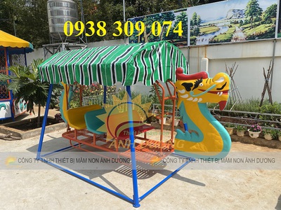 Xích đu thuyền rồng mầm non, xích đu sàn lắc, xích đu treo 2