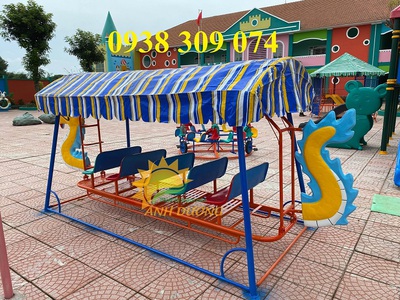 Xích đu thuyền rồng mầm non, xích đu sàn lắc, xích đu treo 3