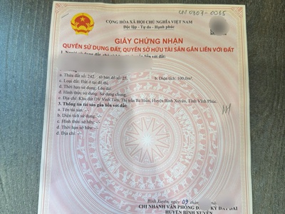 Bán lô đất dịch vụ Vinh Tiến, Bá Hiến, Bình Xuyên, Vĩnh Phúc. Giá chỉ 2.95 tỷ 3