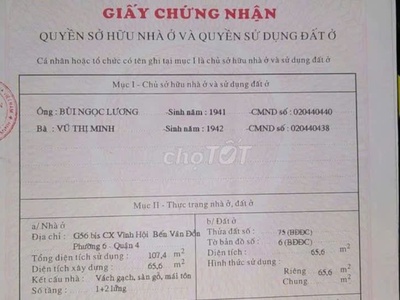 Bán nhà mặt tiền góc chữ L G56 Cư Xá Vĩnh Hội P6 Quận 4 4