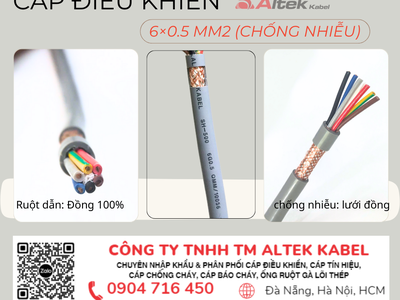 Cáp điều khiển có lưới chống nhiễu Altek Kabel 6x0.5mm2 0