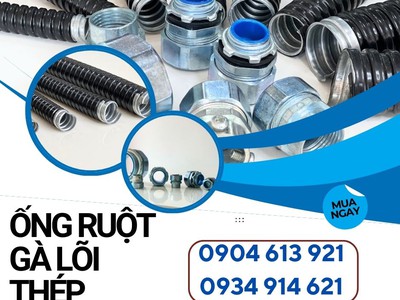 Ống ruột gà lõi thép   phụ kiện đầu nối ống ruột gà và máng điện phi 1/2 inch 2