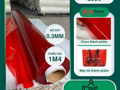Màng nhựa PVC dẻo màu đỏ 0