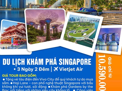 Du lịch khám phá Singapore 3N2Đ 0