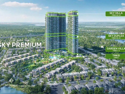 Căn hộ sky villa eco retreat tầm nhìn không giới hạn, mở bán căn hộ sân vườn/thông tầng  duplex 0