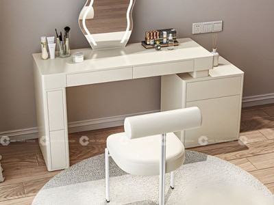 Bàn Trang Điểm Gỗ Công Nghiệp MDF Màu Trắng 1