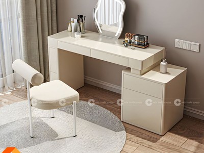 Bàn Trang Điểm Gỗ Công Nghiệp MDF Màu Trắng 0