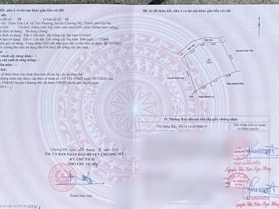 Bán lô đất nghỉ dưỡng 754m tại tiên phương-chương mỹ-hà nội 3