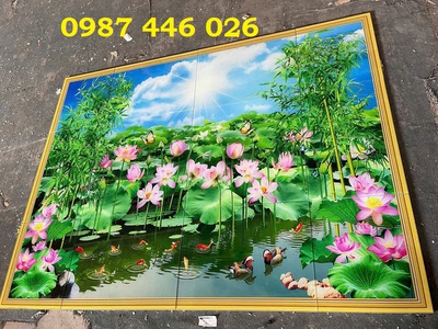 Tranh gạch 3d, tranh ốp tường, tranh gạch tường đẹp phòng khách HP7222 0