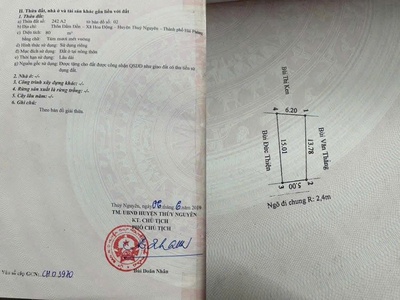 Mở bán duy nhất 1 lô đất tại Hoa Động   Thuỷ Nguyên, Hải Phòng 0