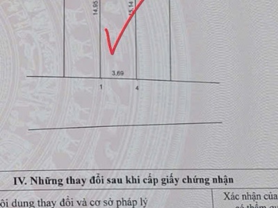 Bán lô đất trục chính kinh doanh xã thư phú - thường tín giá nhỉnh 3 tỷ dt 55,6m2 - mt   ms: 3.69m 0