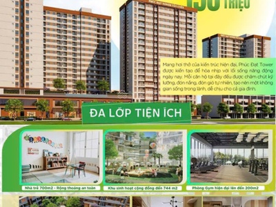 Căn hộ chung cư nhà ở xã hội phúc đạt tân uyên giá 500-600 triệu, sở hữu với 150 triệu 2