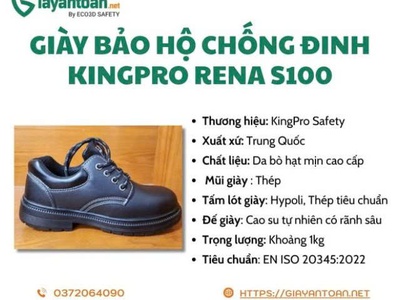 KingPro Rena S100   đế SRC chống trượt, bảo vệ toàn diện cho công nhân cơ khí   sửa chữa máy móc 0