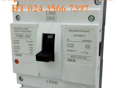 Aptomat khối mccb  teco 3p tvm1-250 0
