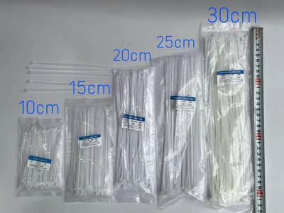 Dây lạt nhựa, dây rút màu trắng đủ kích thước 0