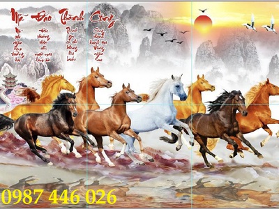 Gạch tranh ốp tường mã đáo thành công HP9722 7