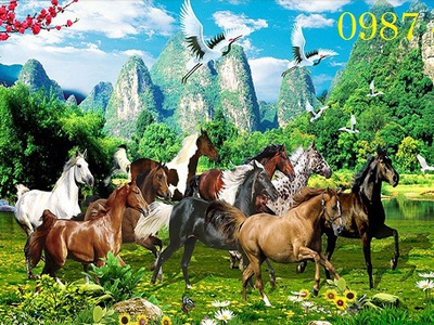 Gạch tranh ốp tường mã đáo thành công HP9722 4
