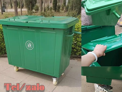 Xe đẩy rác 660 lít thép chống gỉ sét thế hệ mới 1