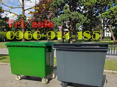 Xe đẩy rác 660 lít thép chống gỉ sét thế hệ mới 0