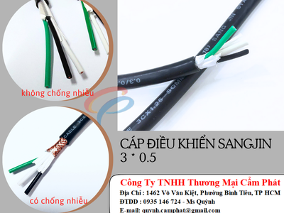 Cáp điều khiển SANGJIN 3x0.5mm2 DVV 0