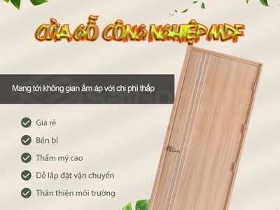 Cửa Gỗ Công Nghiệp   Đẹp Bền ,Giá Hợp Lý 2