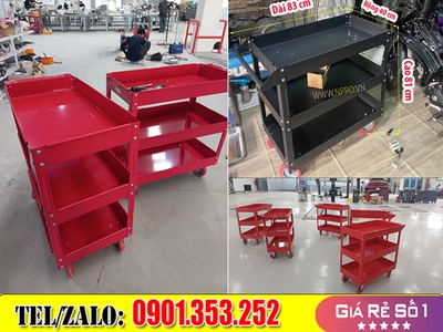 Xe đẩy để đồ nghề, dụng cụ 3 ngăn 3