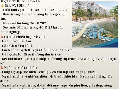  Bán Đất Cụm Công Nghiệp Yên Lệnh   Duy Tiên, Hà Nam  0