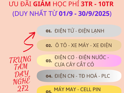 Học nghề Bình Dương, Đồng Nai, Tp.HCM 0