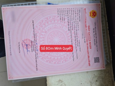 Bán lô đất trục chính Minh Quyết, Khai Quang, Vĩnh Yên, Vĩnh phúc. Giá chỉ 2.65 tỷ 0