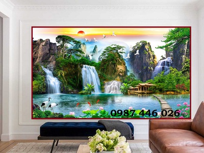Gạch tranh 3d phong cảnh thiên nhiên tuyệt đẹp HP2443 4