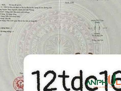 Cần bán lô đất hàng hiếm - tái định cư Phường Thủy Nguyên   xã Hoa Động , TP Hải Phòng 1