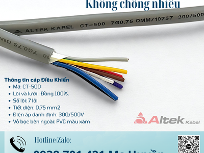 Cáp điều khiển không chống nhiễu 7G x0.75mm2 ALTEK KABEL 0