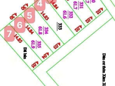 Bán lô đất siêu đẹp 61.7m2 tại xâm xuyên - hồng vân - thường tín giá hơn 2 tỷ 1