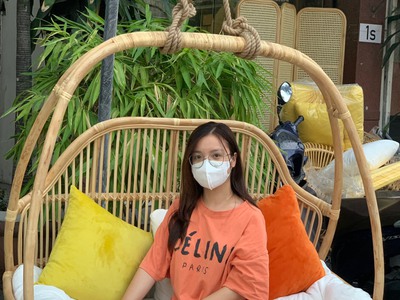 Ghế xích đu đôi mây 5
