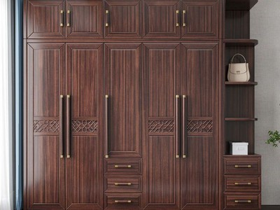 Tủ Quần Áo Gỗ Óc Chó Phủ Sơn Tự Nhiên Sang Trọng 0