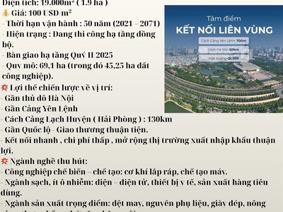  Bán Đất Cụm Công Nghiệp Yên Lệnh   Duy Tiên, Hà Nam - Diện Tích 1.9 Ha  0