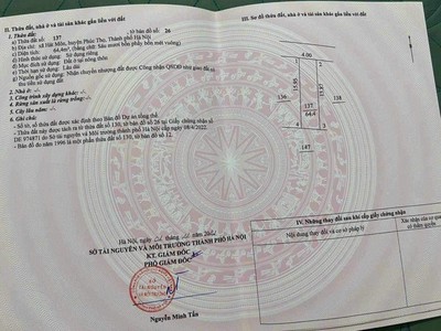Duy nhất lô 64,4m đất đẹp thanh đa   hát môn - phúc thọ 0