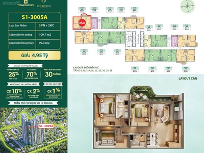 Bán căn hộ 3pn eco long an, căn góc 110m2 giá rẻ nhất thị trường, vốn tự có chỉ 1,4 tỷ để sở hữu 2