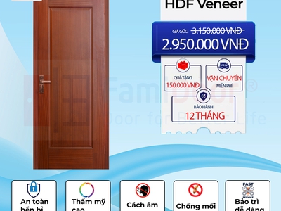 Cửa gỗ HDF veneer 0