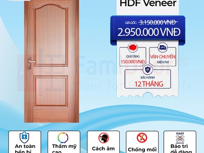 Cửa gỗ HDF veneer 1