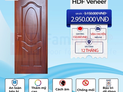 Cửa gỗ HDF veneer 2