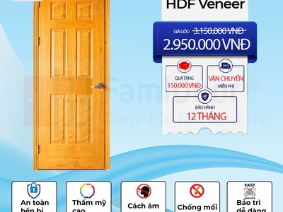 Cửa gỗ HDF veneer 3